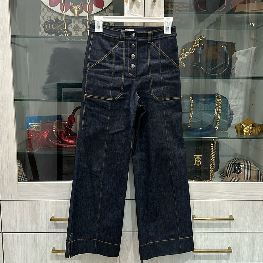 Cinq à Sept Benji Crop Flare Denim Pants size 0